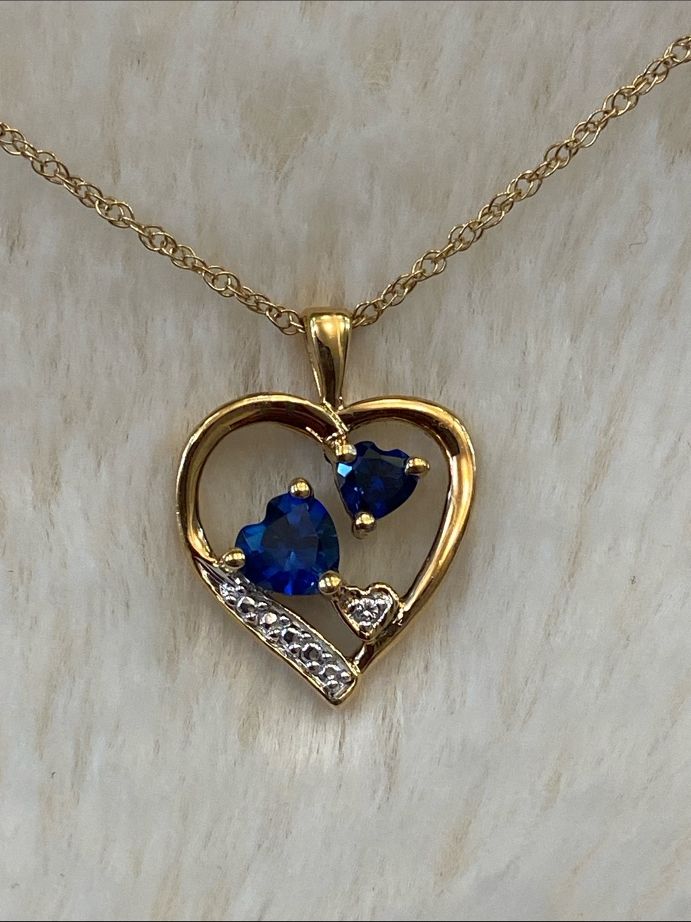 Heart Sapphire Pendant